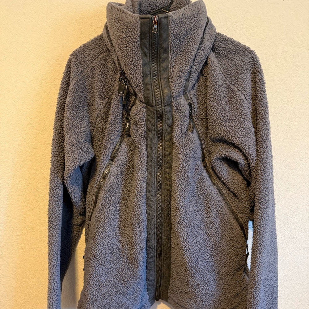 KUHL FLIGHT JACKET Woman's Italian fleece Vintage micro-suede accents SZ XL